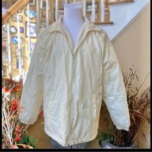 Totes Small Ivory  Rain Jacket. Inner pocket. Polyester fill